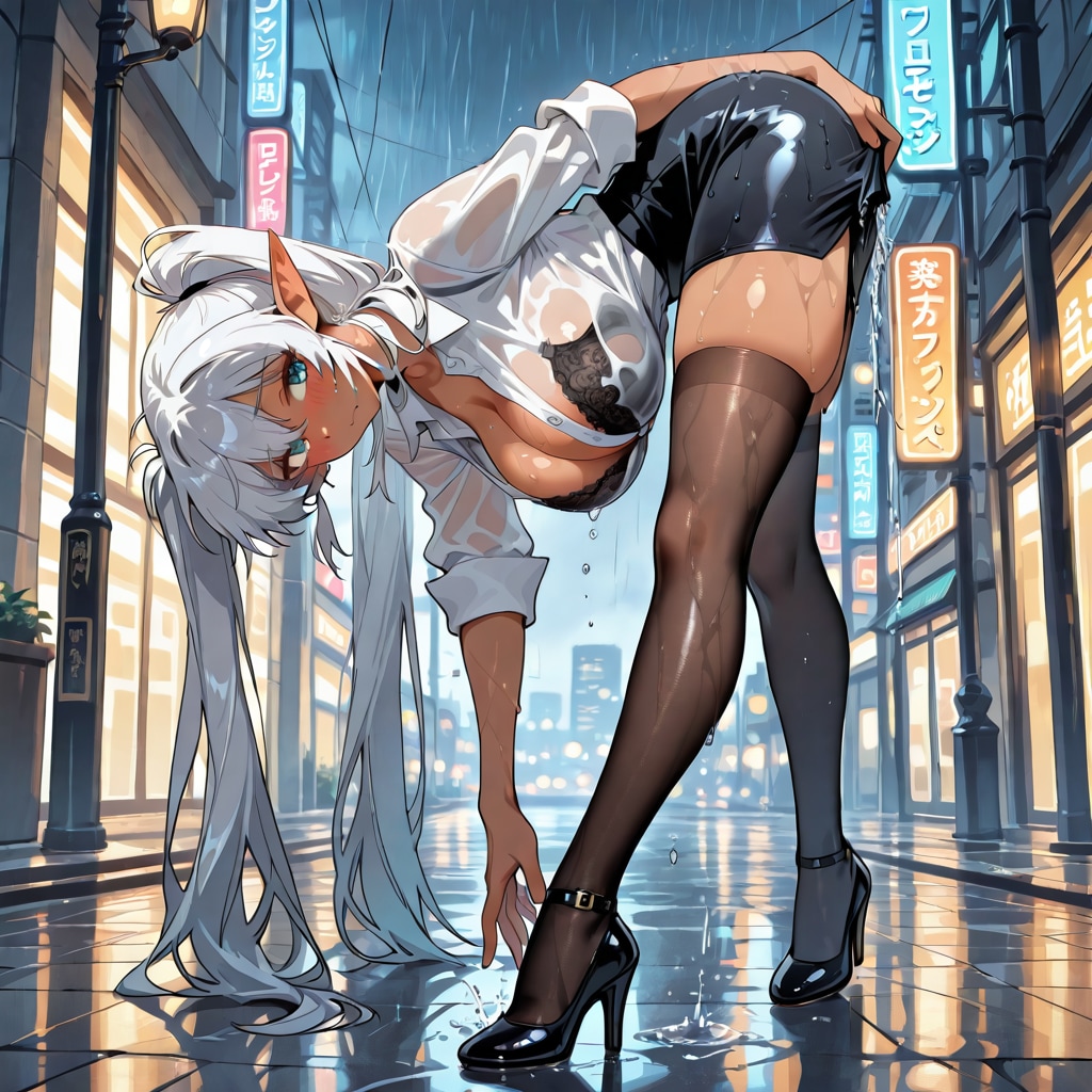 雨の中のエルフ