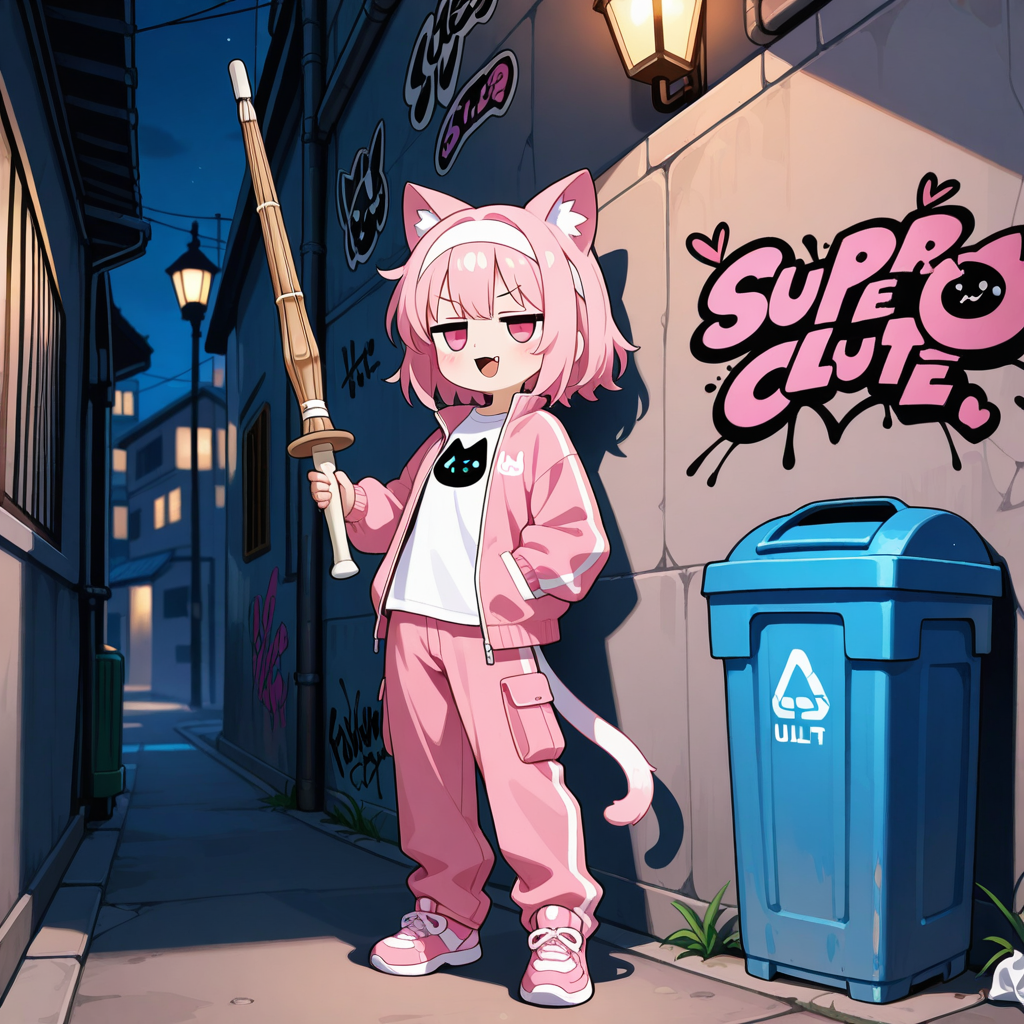 ねこちゃんのカーゴパンツ姿！！