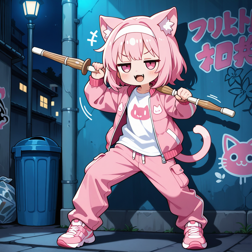 ねこちゃんのカーゴパンツ姿！！