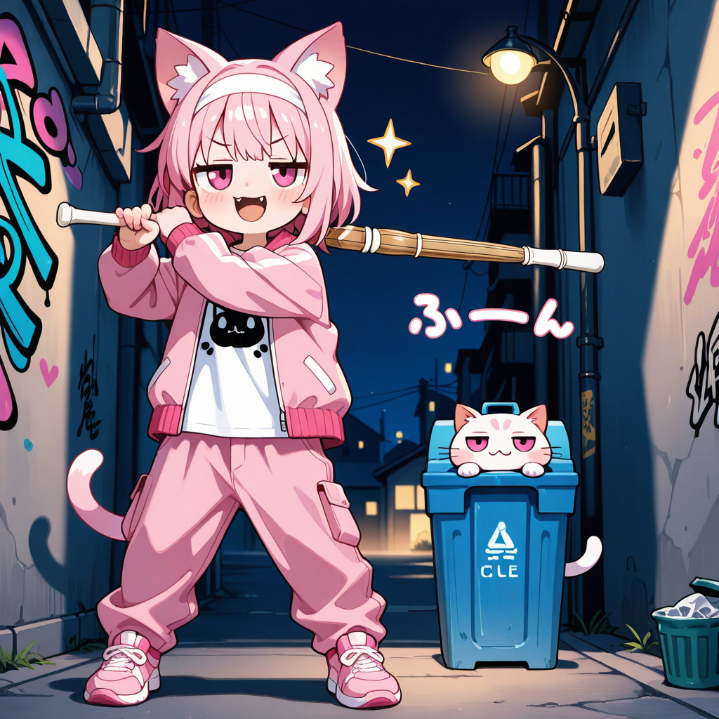 ねこちゃんのカーゴパンツ姿！！