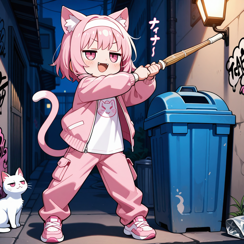 ねこちゃんのカーゴパンツ姿！！