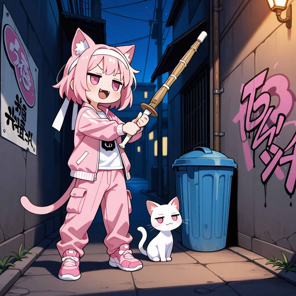 ねこちゃんのカーゴパンツ姿！！