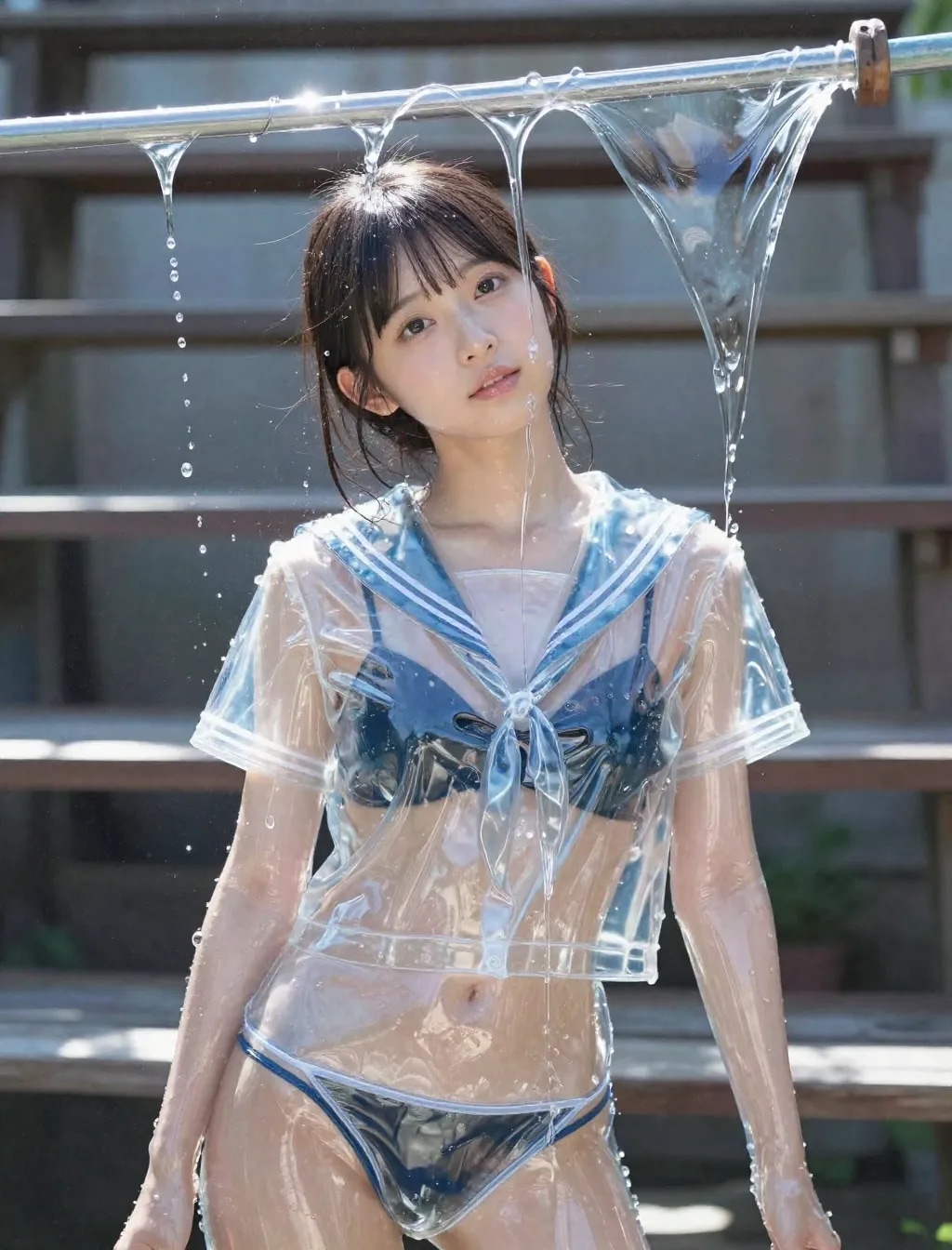 とろける透明セーラー服