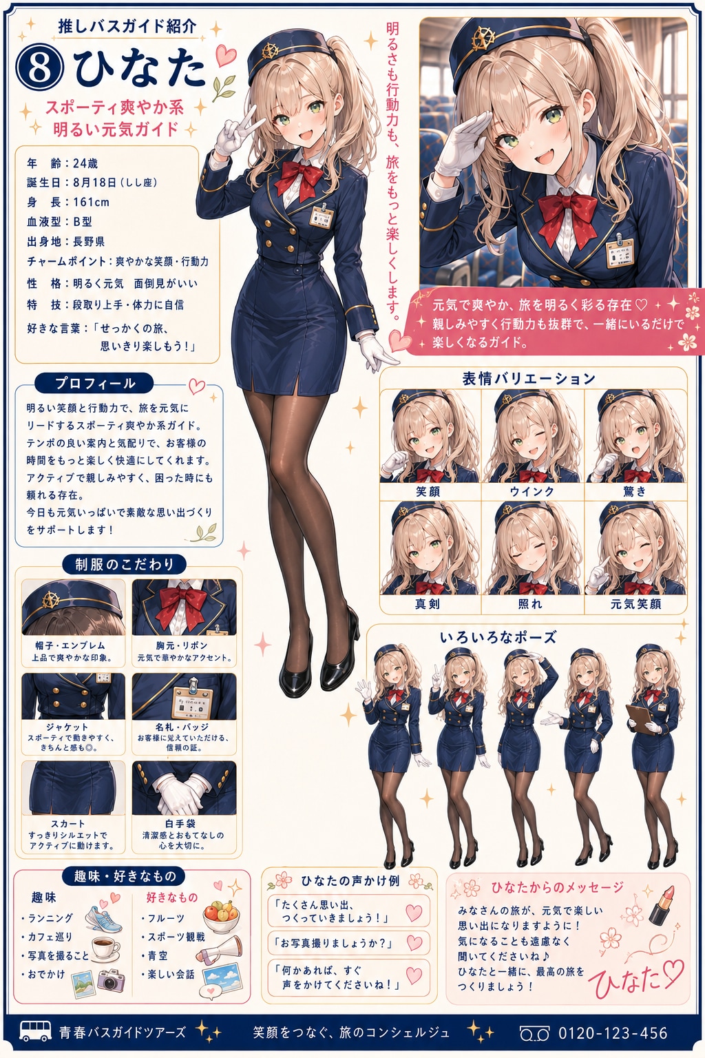 推しバスガイド「⑧ひなた」設定資料