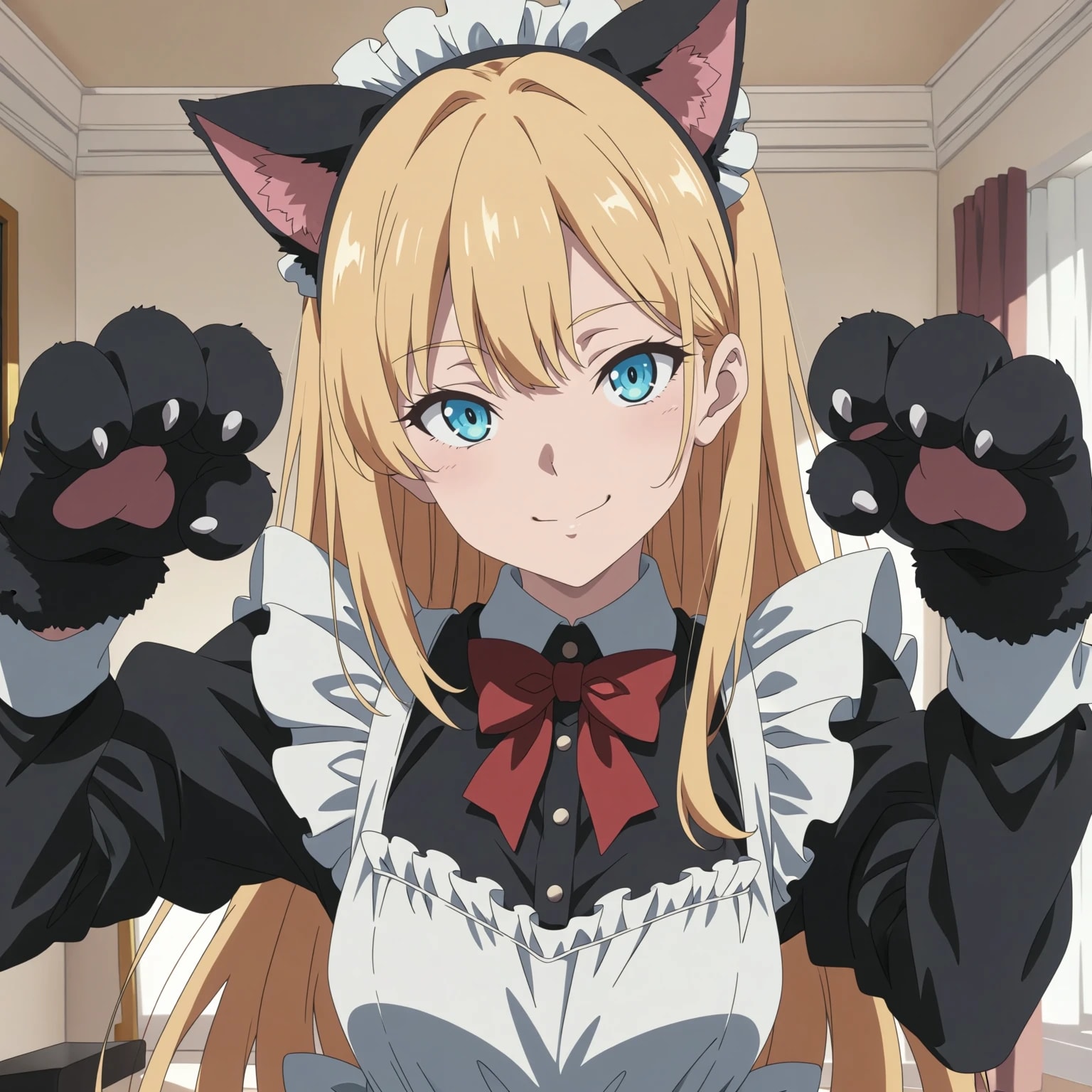 猫ポーズをするメイドさん (Anima BAS+テスト)