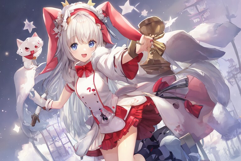 可愛い白うさぎ