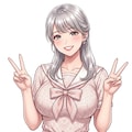 銀髪 2枚目