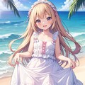 夏のフリルワンピース 5枚目