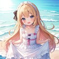 夏のフリルワンピース 4枚目