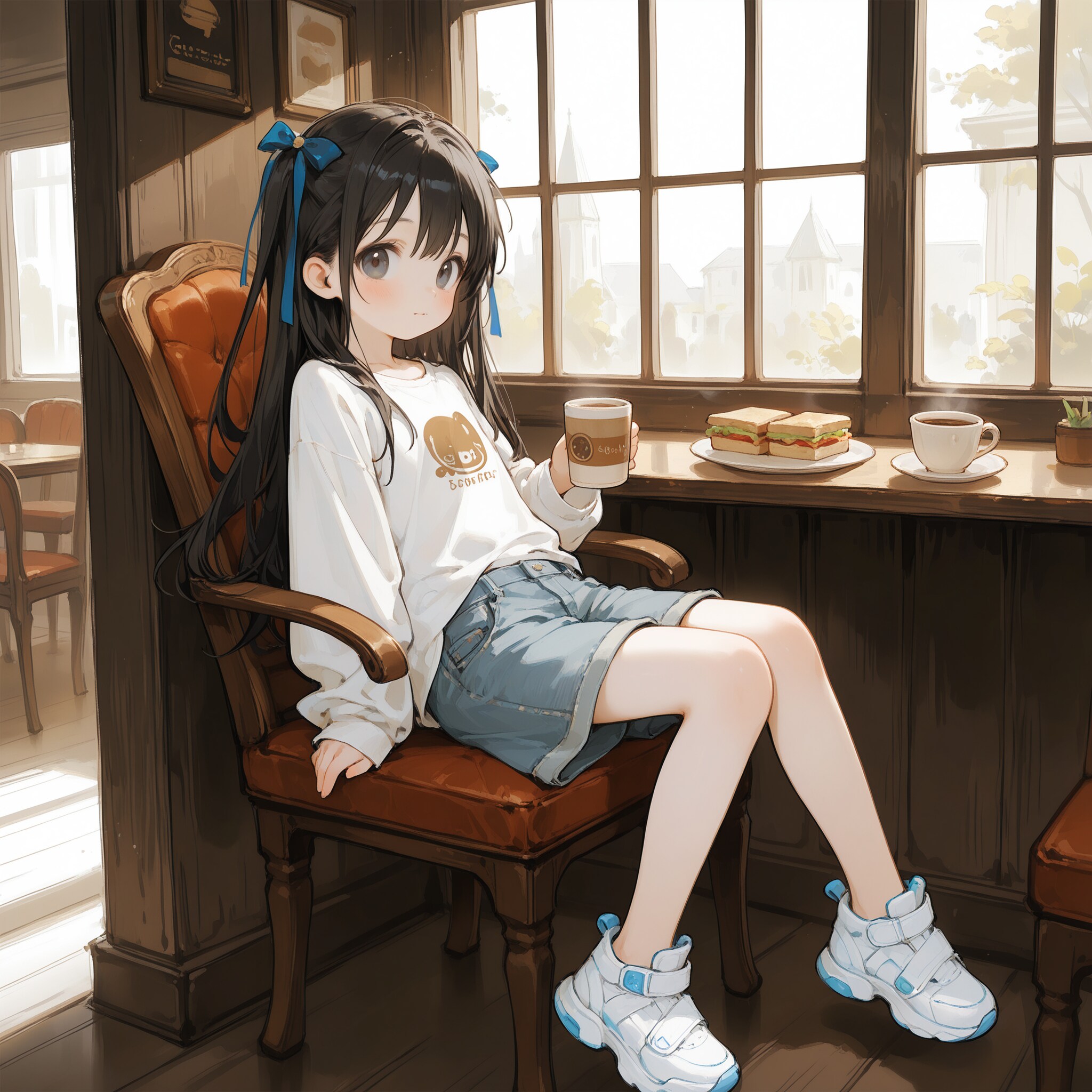 GWだが特に計画が無いのでモーニングに来てみた | の人気AIイラスト・グラビア