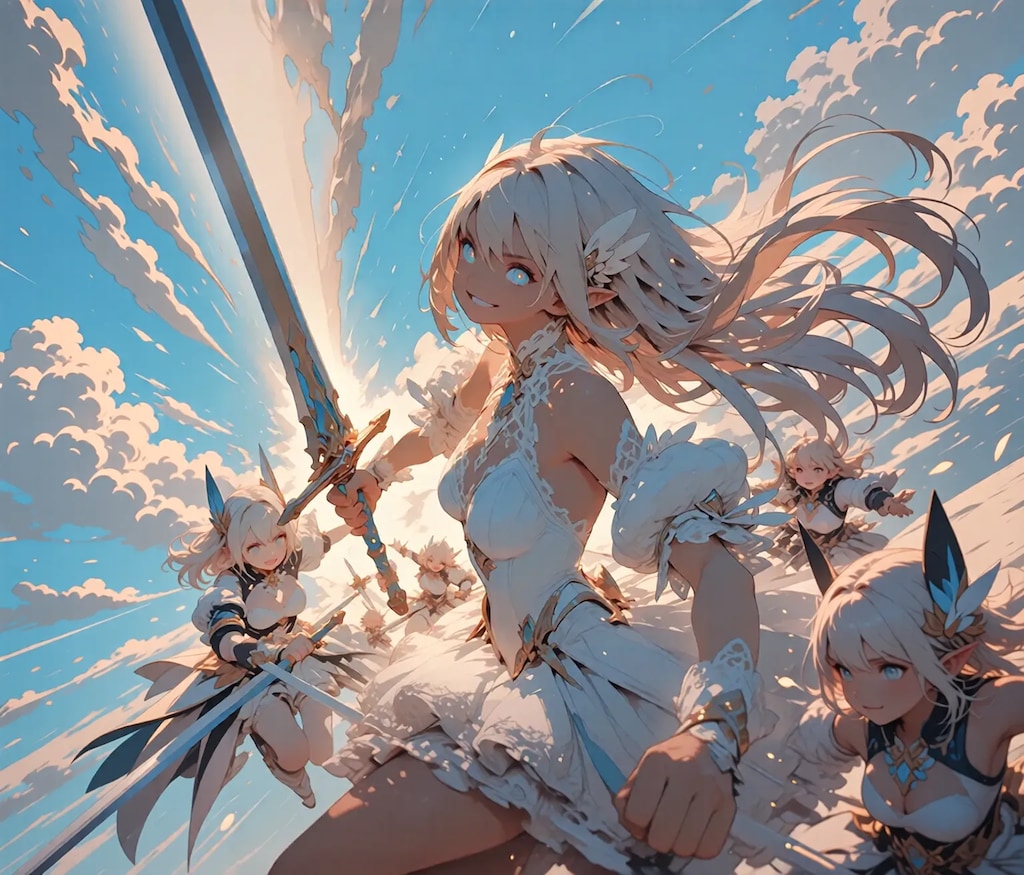 集うエルフの仲間たち