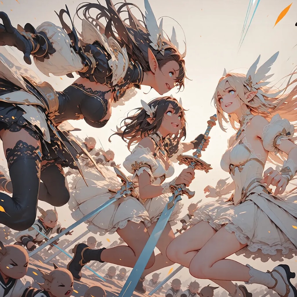 集うエルフの仲間たち