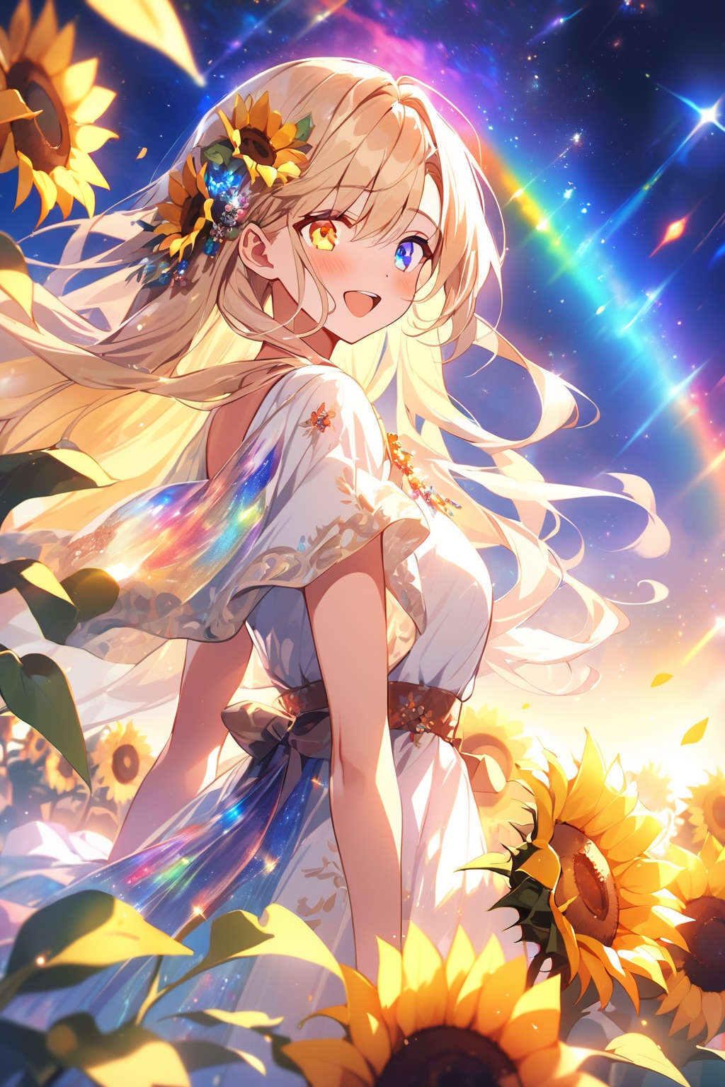 闇に負けないひまわり