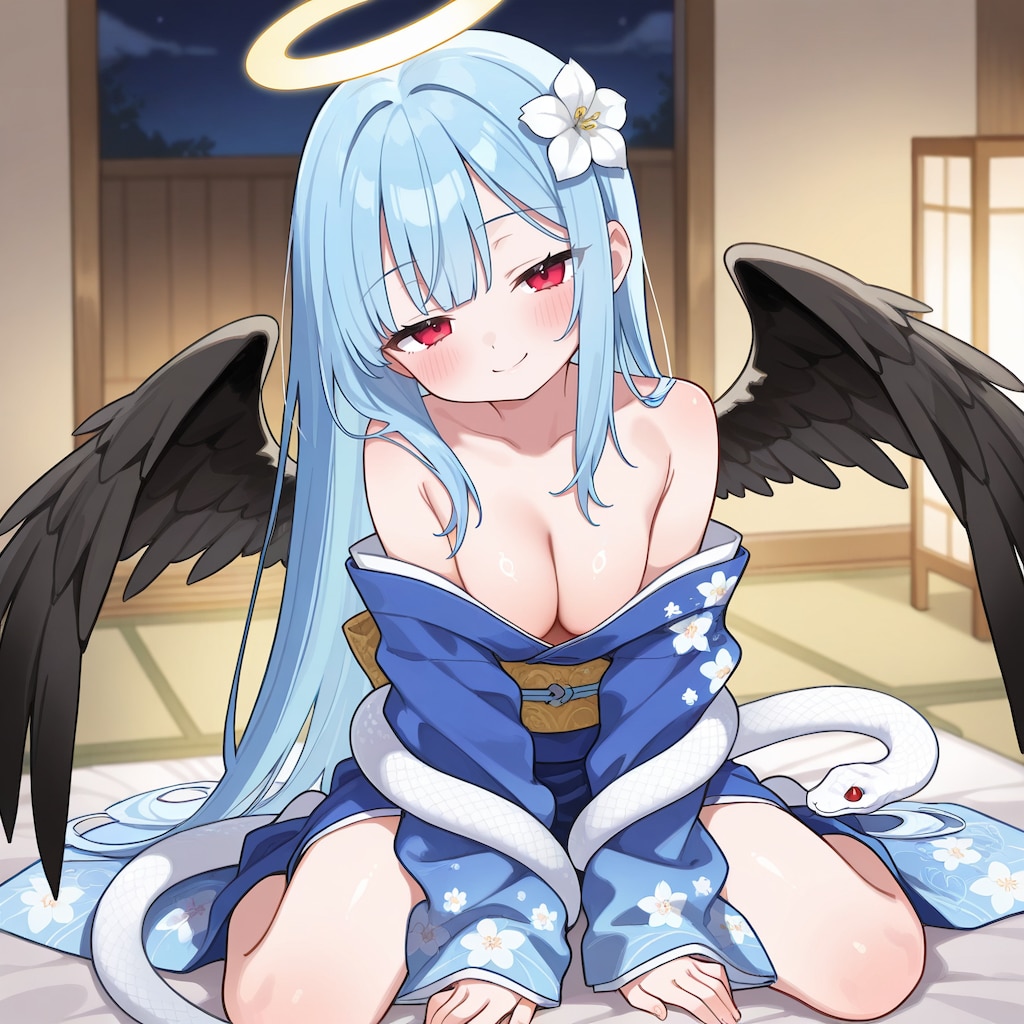 天使ちゃん（堕天使モード）・蛇の誘惑