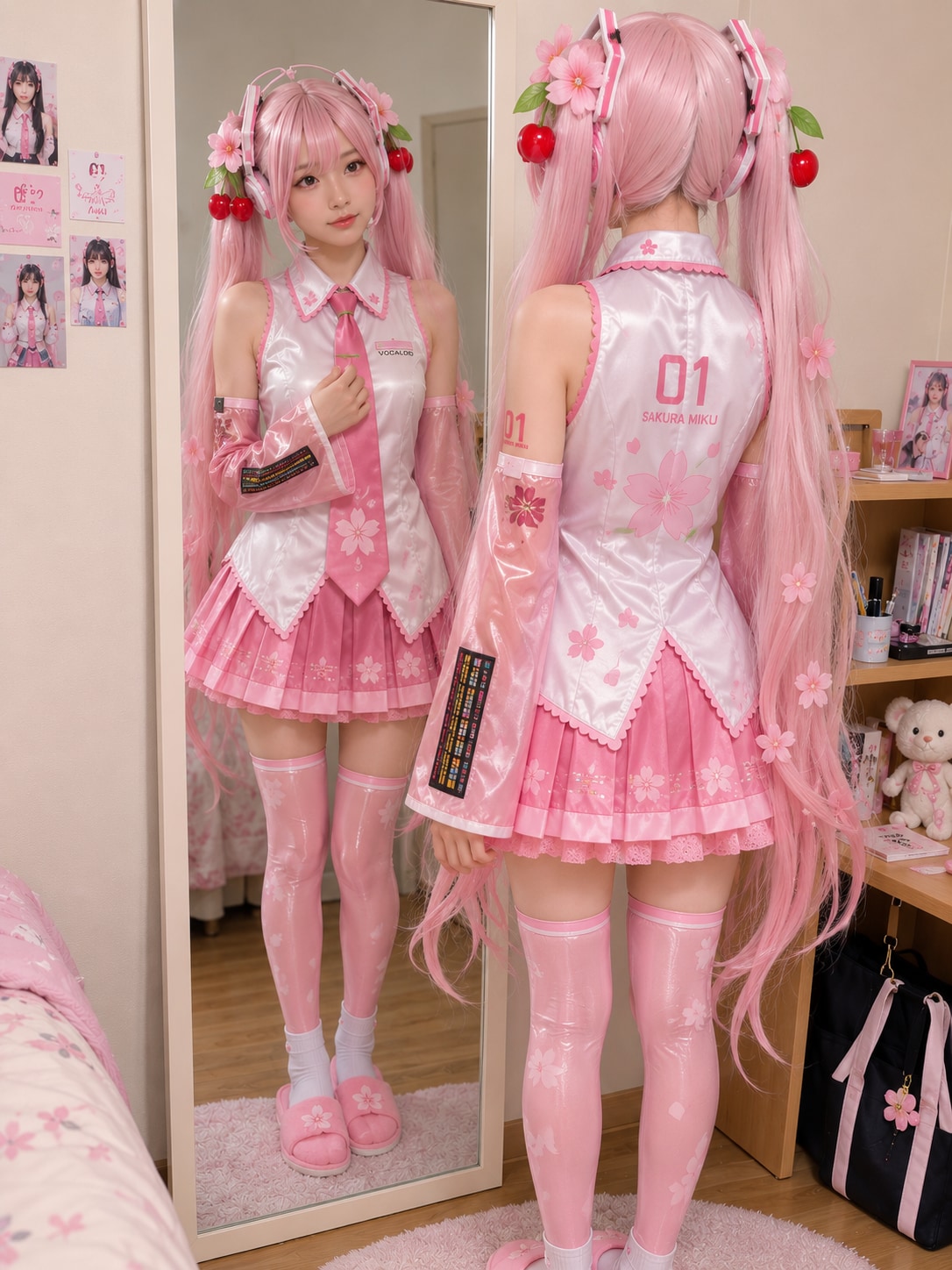 桜ミクのコスプレ２