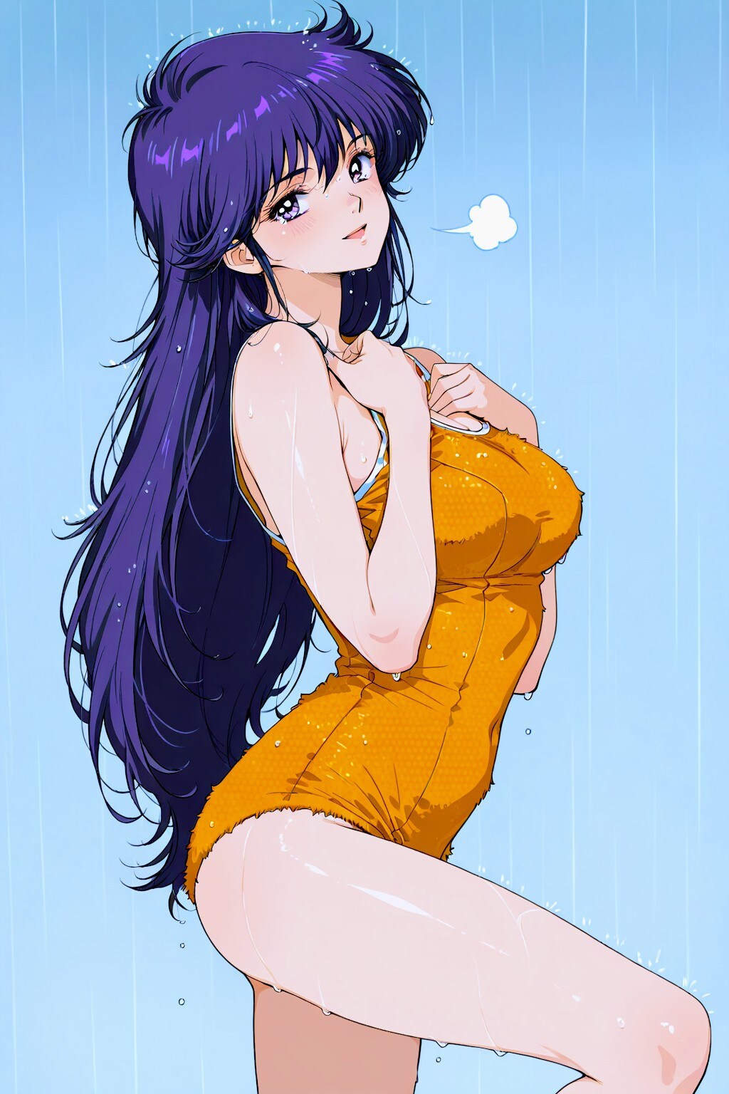 APRICOT  80年代アニメ風(雨の中で川遊び)