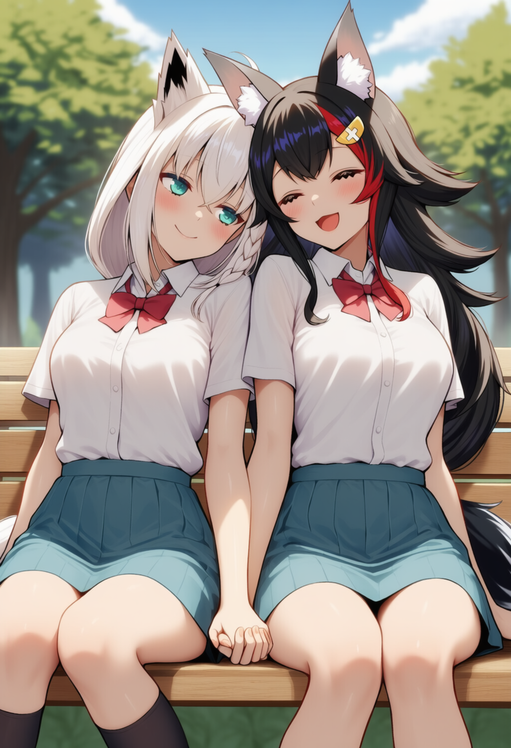 公園でいちゃつくフブミオ