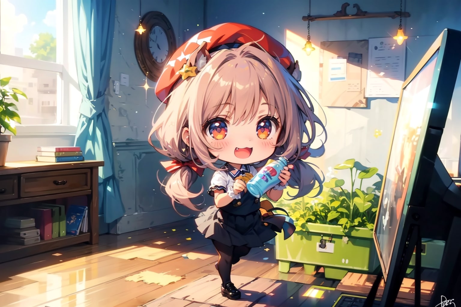 ウマちびちゃんがコーラを振るだけ- (♪。 | の人気AIイラスト・グラビア