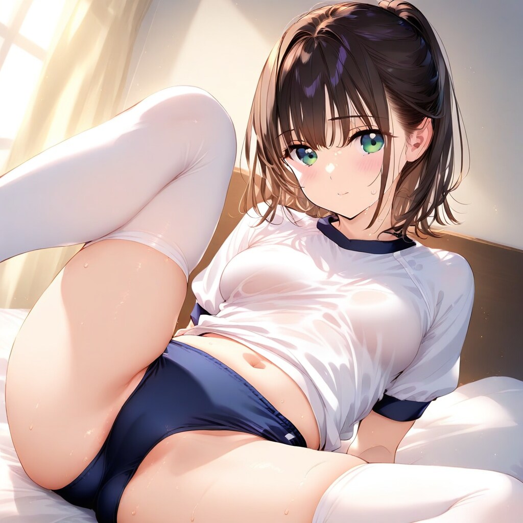 物憂げなブルマ少女