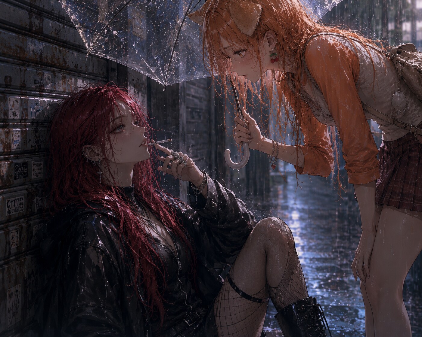 堕ち姫は、雨に濡れる背に、触れ得ぬ夜を知る
