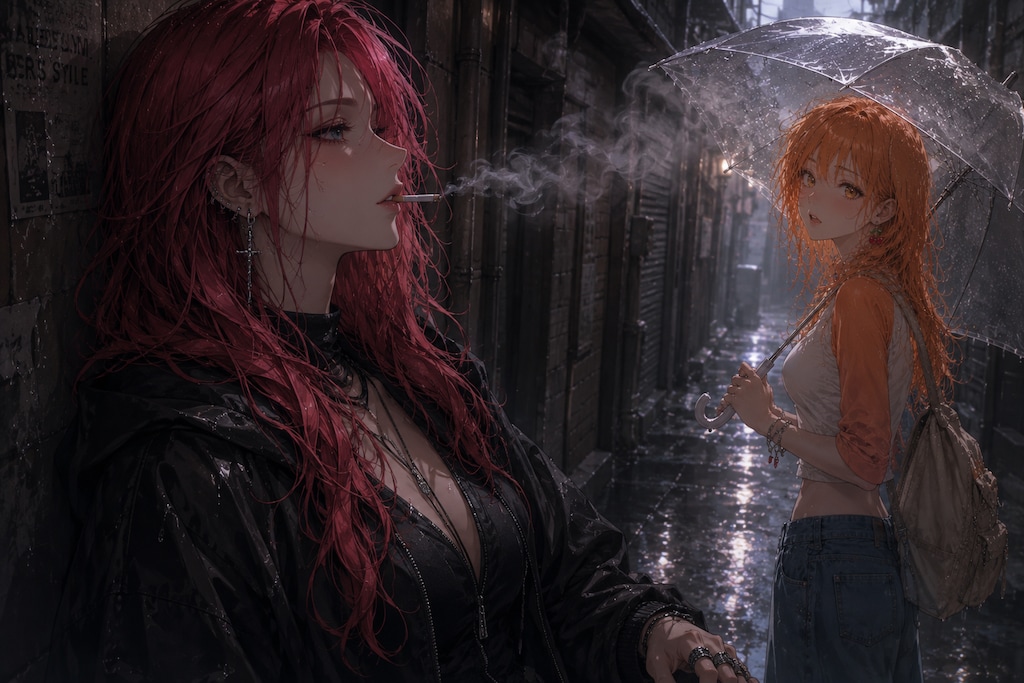 堕ち姫は、雨に濡れる背に、触れ得ぬ夜を知る