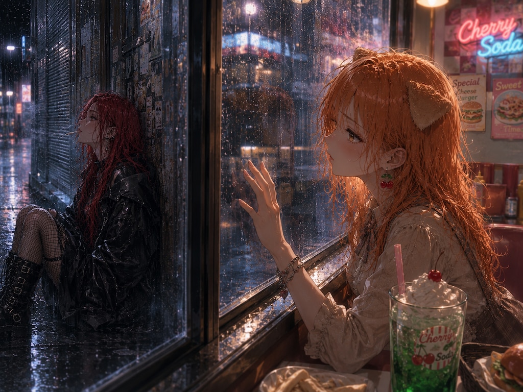 堕ち姫は、雨に濡れる背に、触れ得ぬ夜を知る