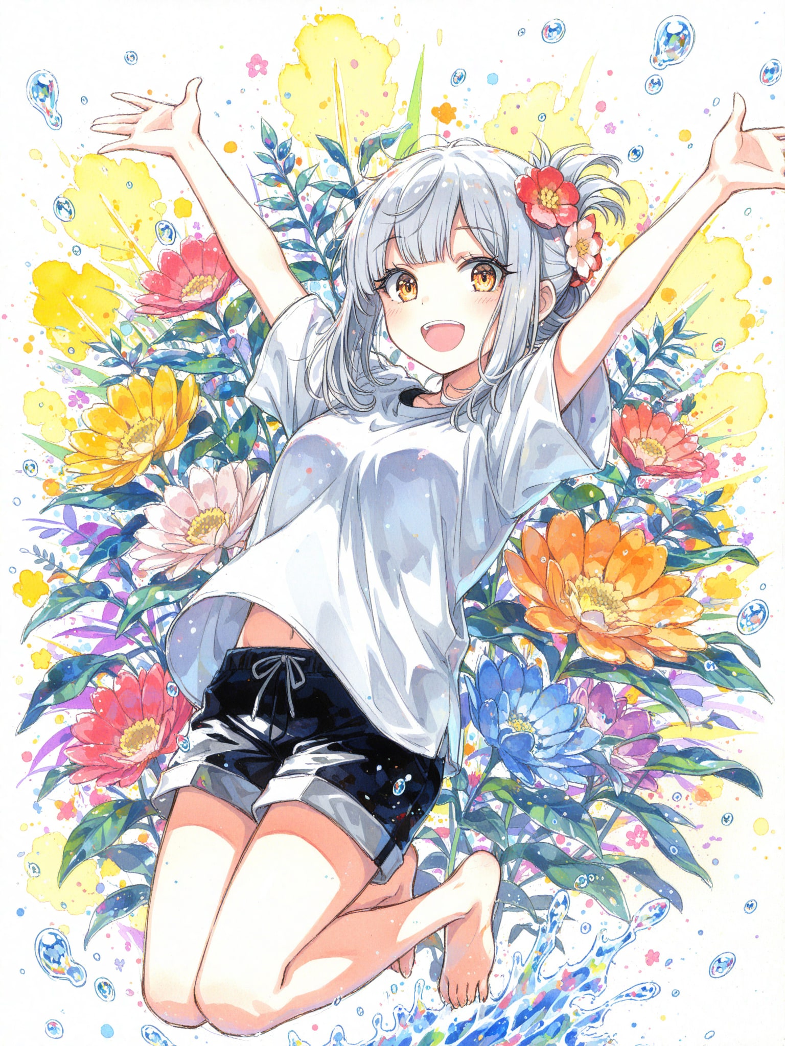 看板娘　flowers