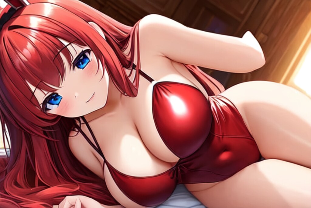 赤バニー巨乳