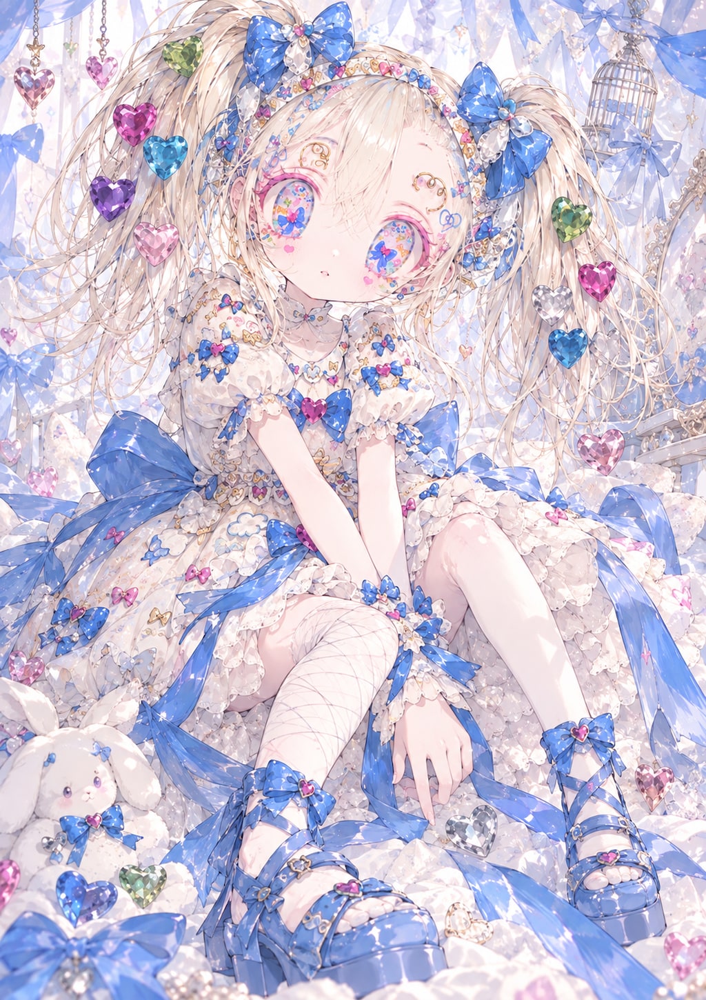 キラキラしたオレンジ色の女の子