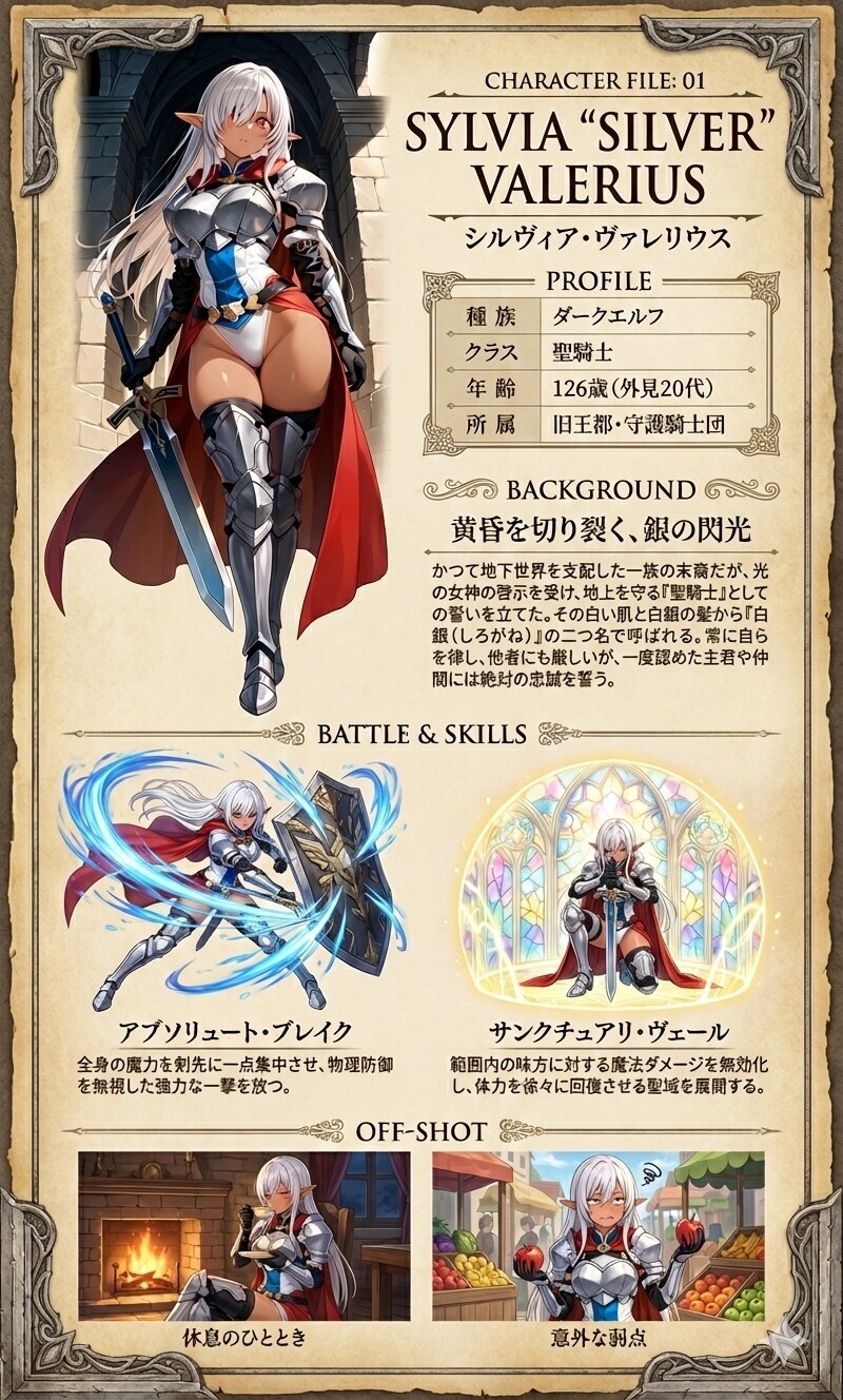 銀髪エルフ(シルヴィア)