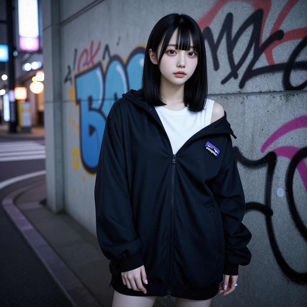 himari in the street