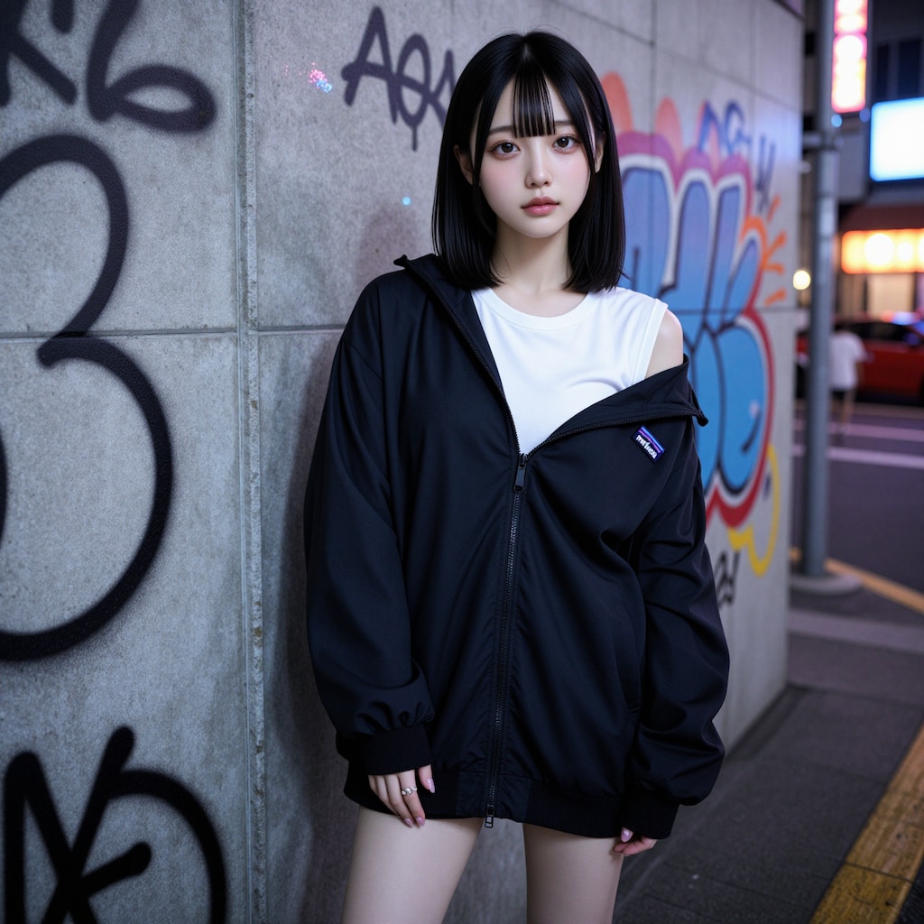 himari in the street