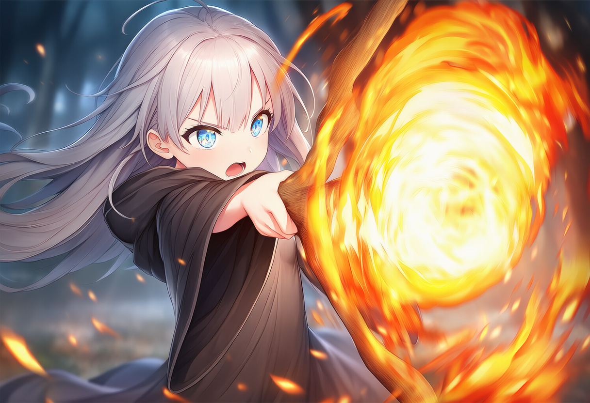 冒険者の炎の魔法 | の人気AIイラスト・グラビア