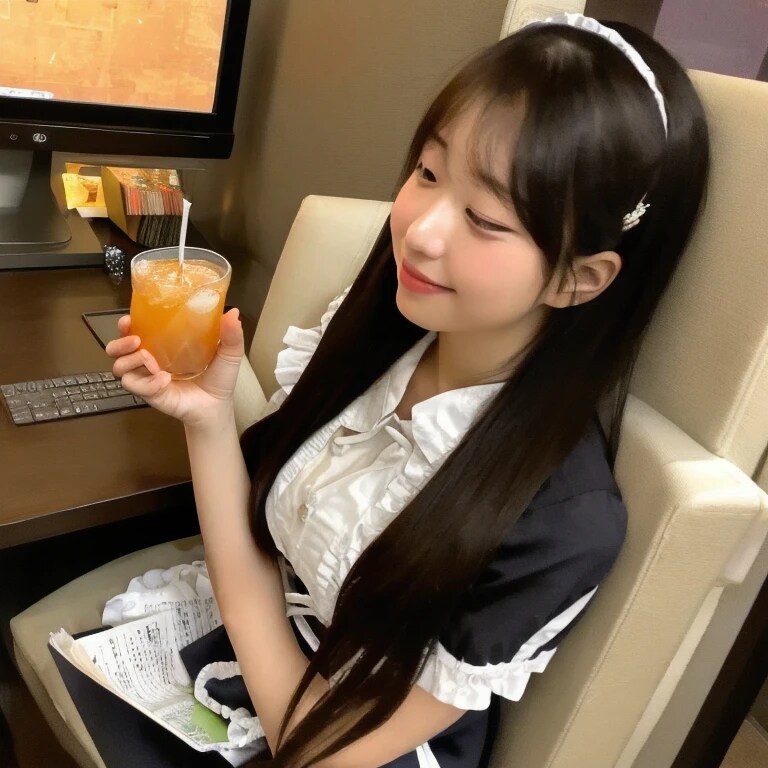 黒髪ロングで漫画喫茶の美女４３ | の人気AIイラスト・グラビア