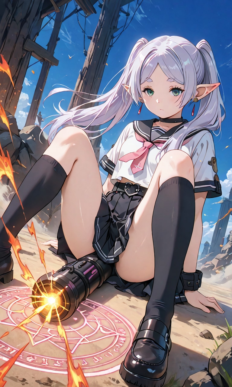 先端がブルブル震える魔法