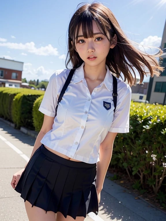 今日は風が強いねっ　お兄ちゃんの髪　花輪君になってるし。。。