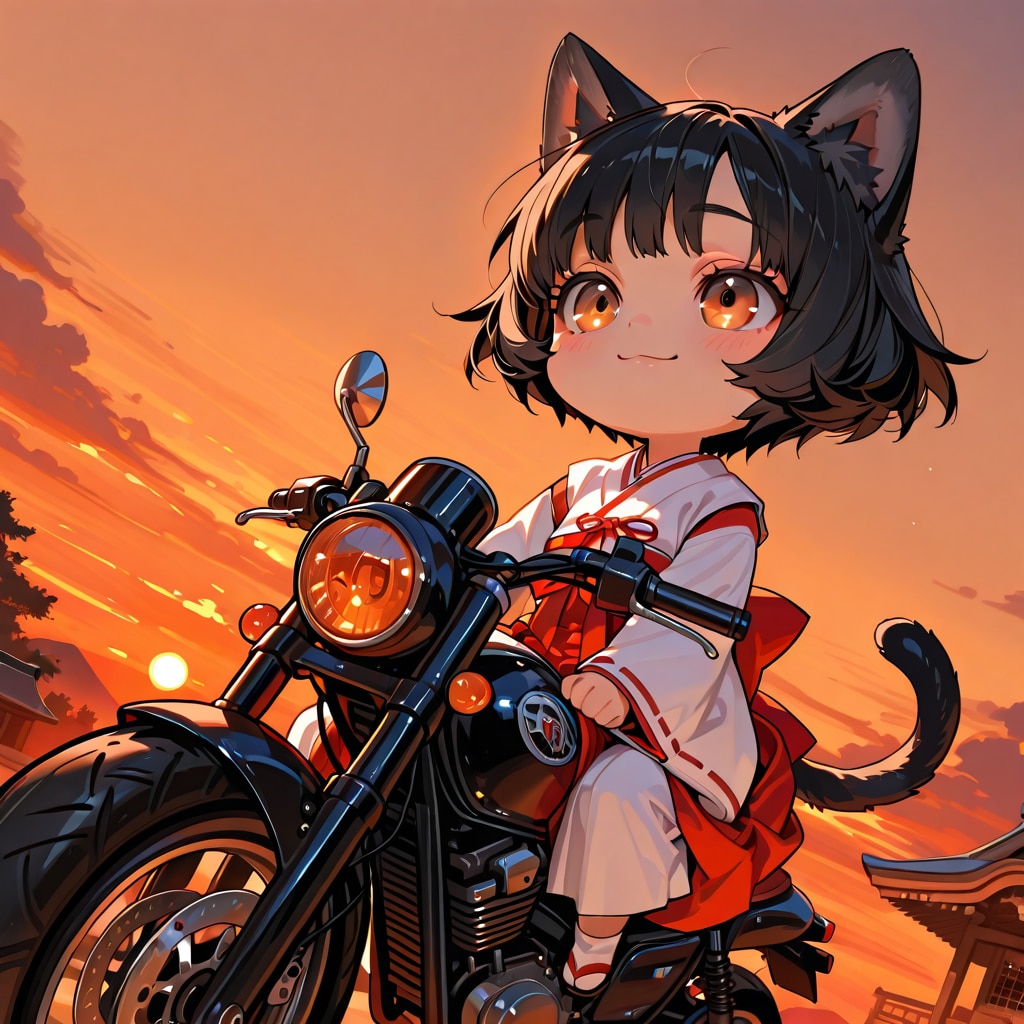 黒猫ちゃんと愛車