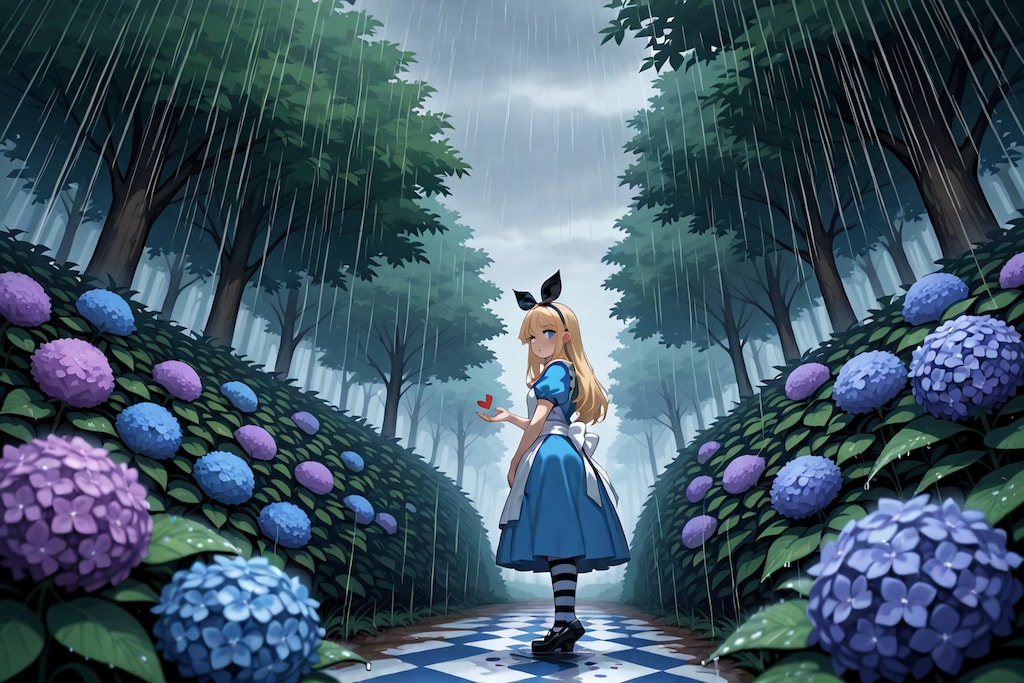 【企画：紫陽花・LILY】梅雨のアリスと紫陽花①