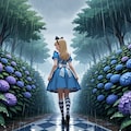 【企画：紫陽花・LILY】梅雨のアリスと紫陽花① 2枚目