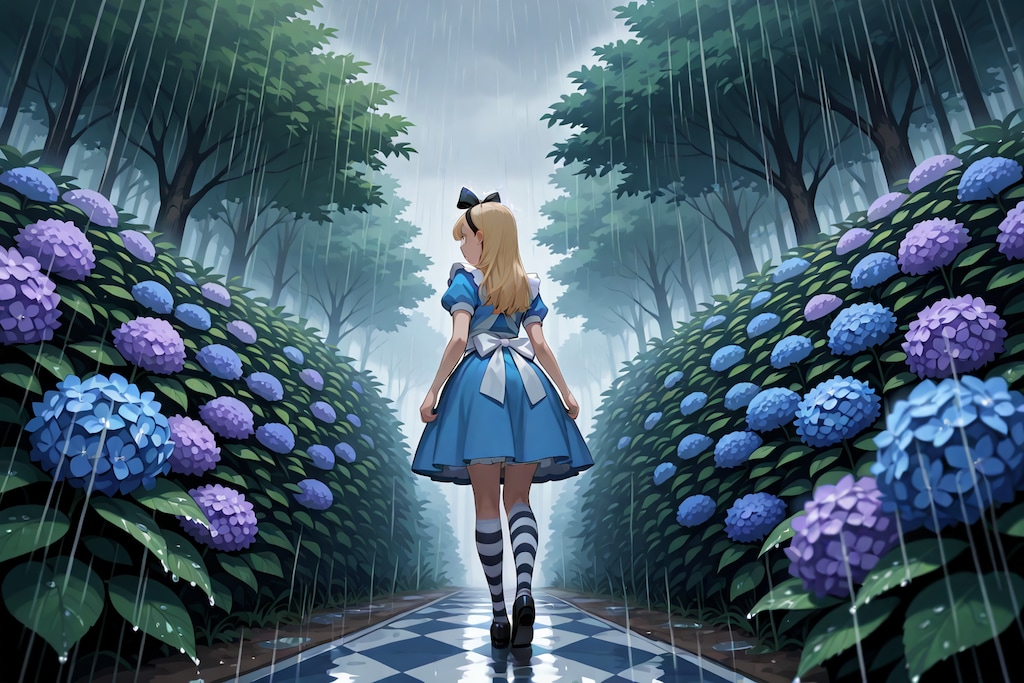 【企画：紫陽花・LILY】梅雨のアリスと紫陽花①