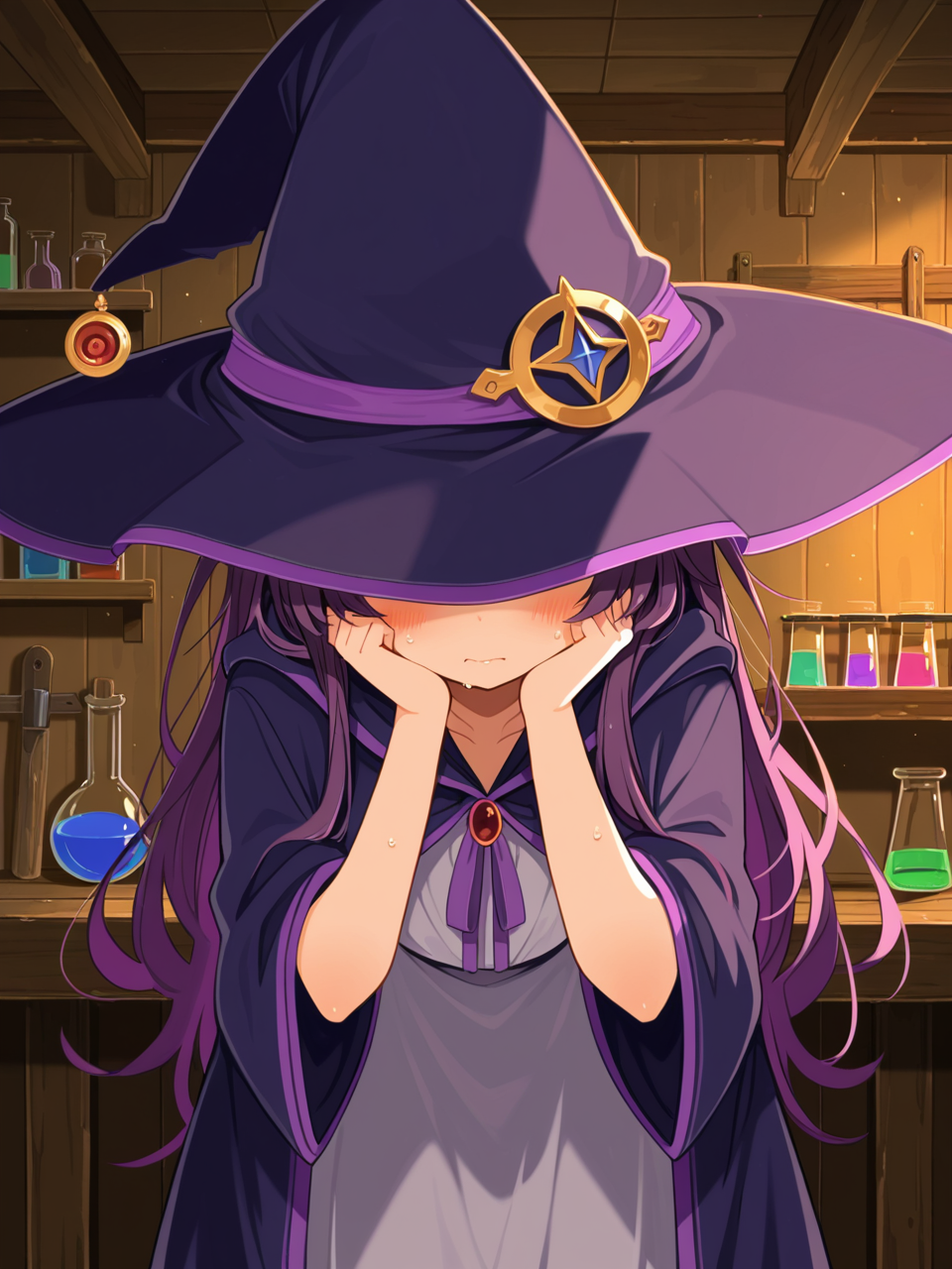 褒められ慣れていない小さな魔女