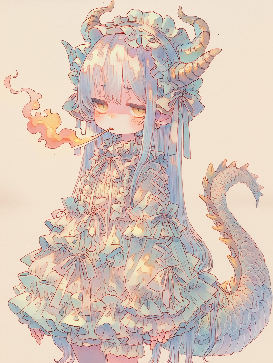 息を吐くように炎を吐いちゃう | の人気AIイラスト・グラビア