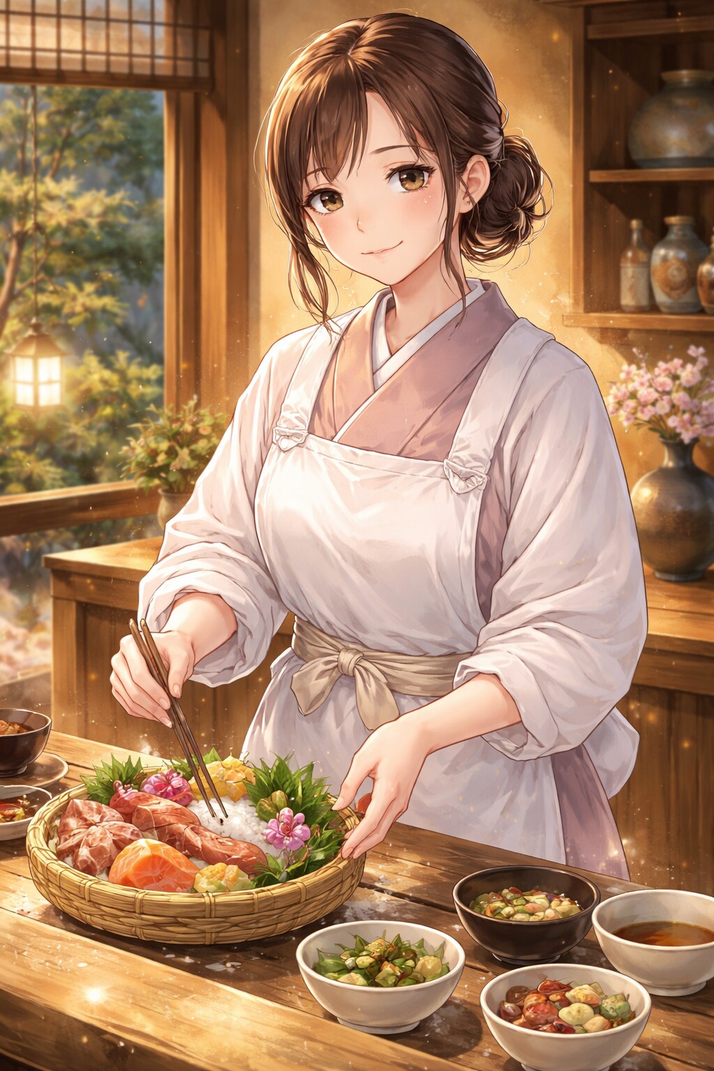 割烹着の女性 | の人気AIイラスト・グラビア