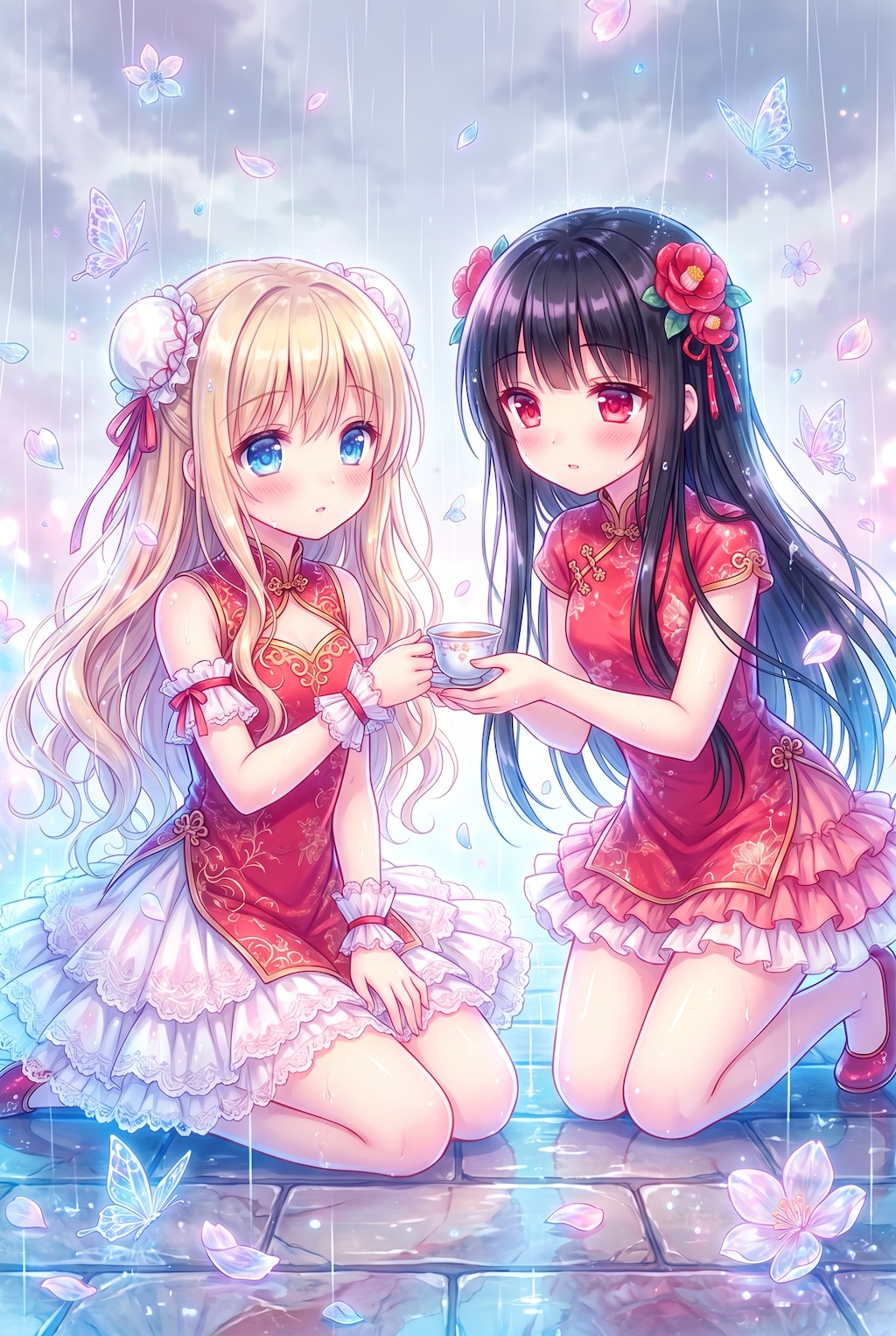 雨中花舞双姫