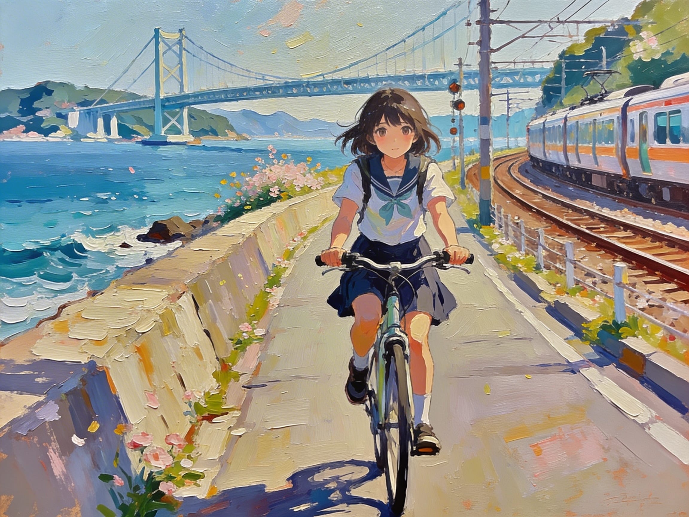 海の見える街81 | の人気AIイラスト・グラビア