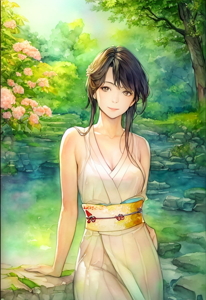 池のほとり【着衣】