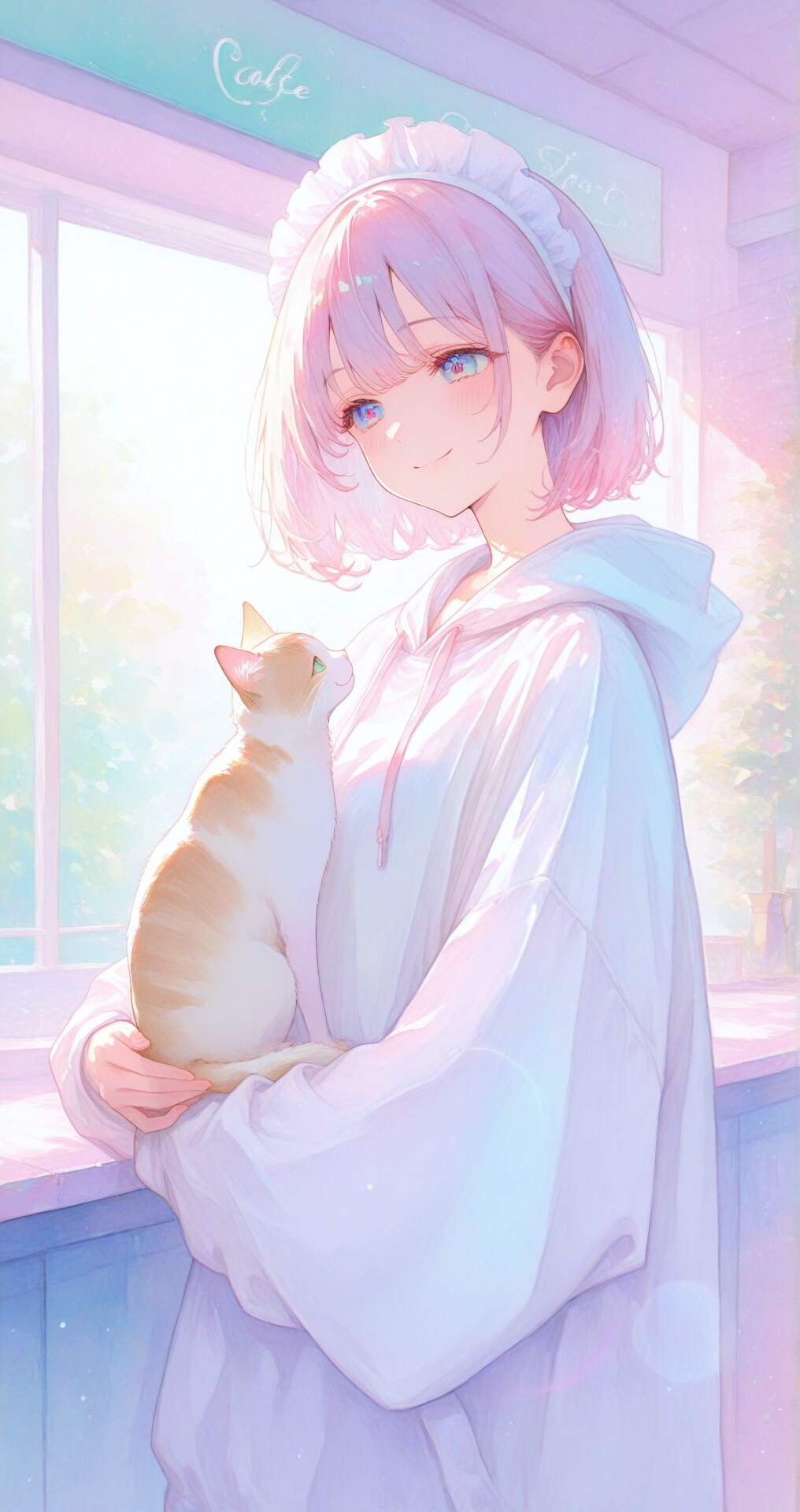 猫と一緒にカフェ | の人気AIイラスト・グラビア