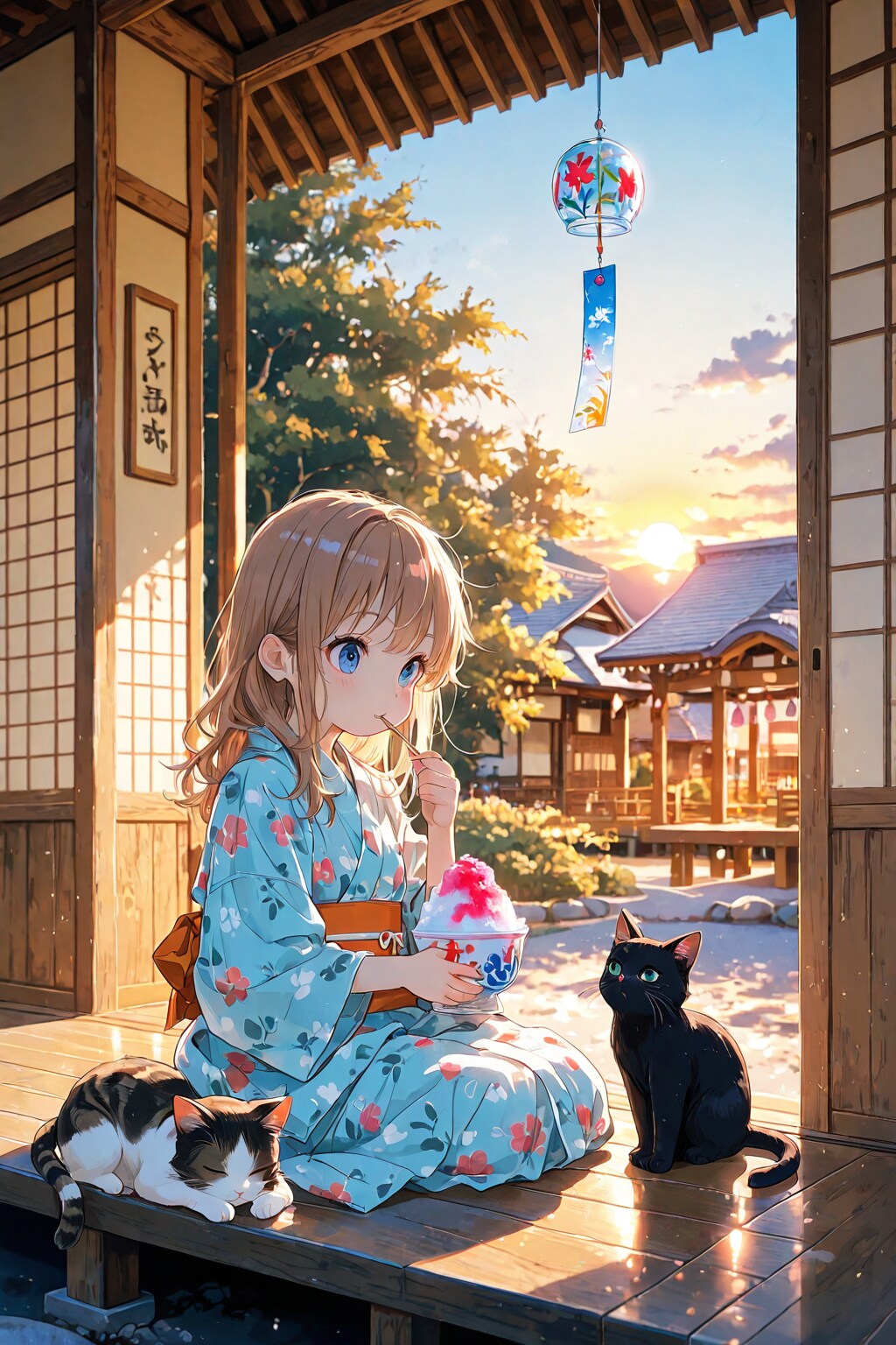 夕風とかき氷。