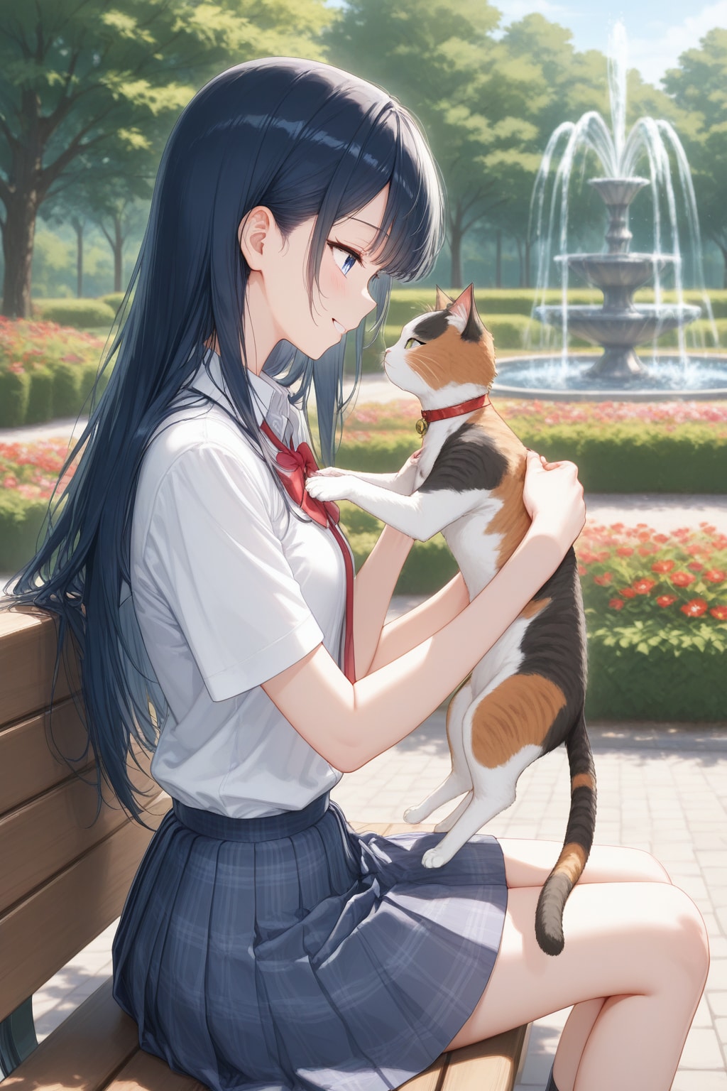 学校帰りに猫と遊ぶ②