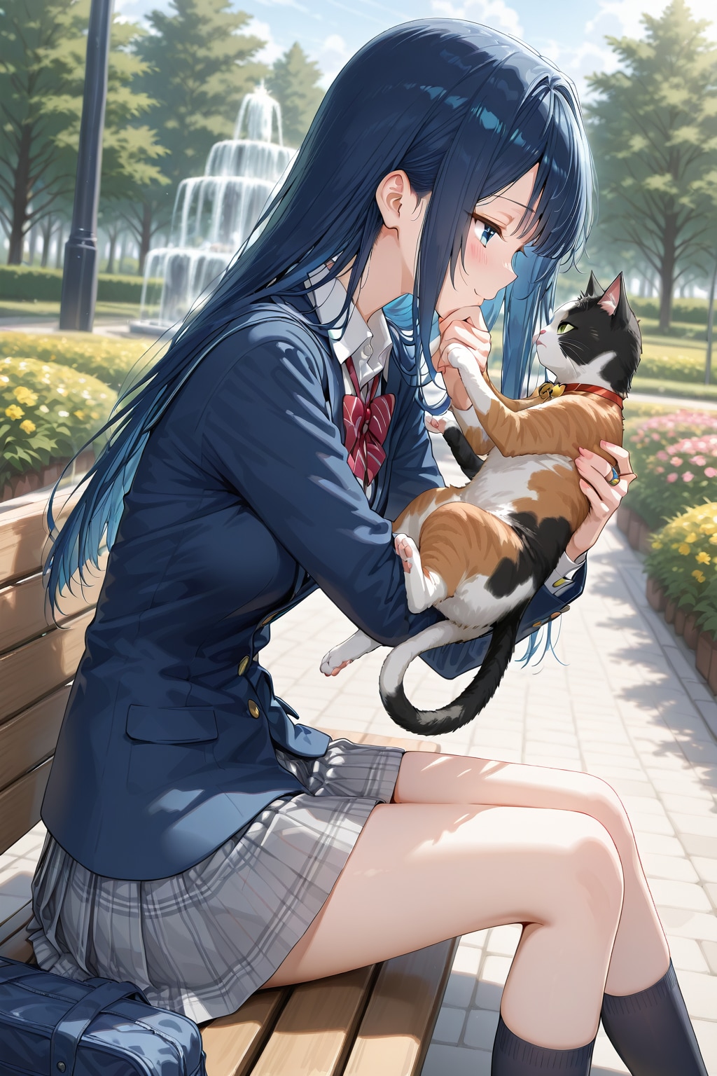 学校帰りに猫と遊ぶ②